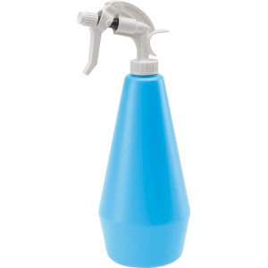 Blaue Sprühflasche mit 1000 ml Volumen für Garten und Haushalt.