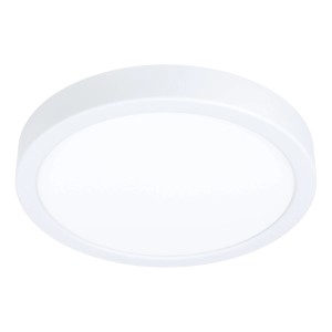 Weiße Eglo LED-Deckenleuchte Fueva 5 mit Sensor, Ø 21 cm, 3000K. Runde Deckenlampe für Innenräume.