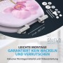 Sanilo WC-Sitz Blooming mit Absenkautomatik, Holz, Orchideen-Design und Montagematerial.
