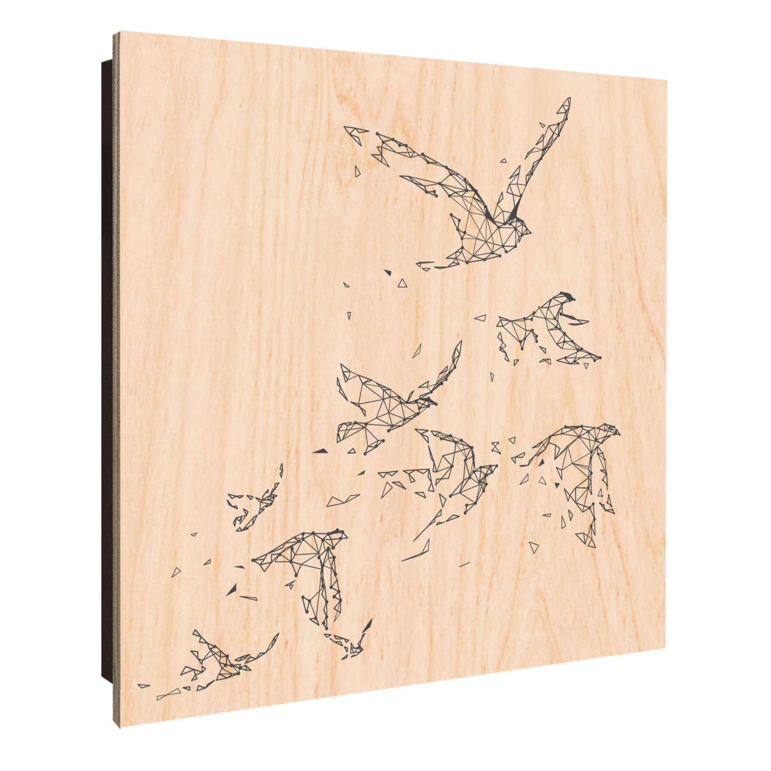 Banjado Großer Schlüsselkasten Holz 30x30cm Schwarz Scharnier Links 50 Hake günstig online kaufen