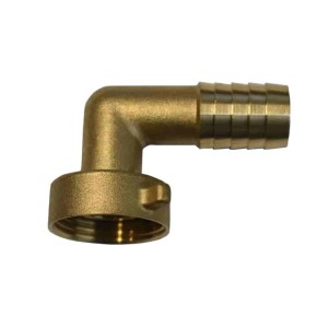 Klasebo Schlauchverschraubung aus Messing, 1 Zoll Winkel, 19 mm Schlauchanschluss für Gartenschläuche.