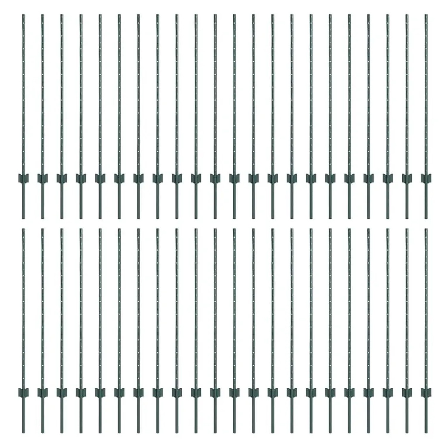 vidaXL Zaunpfosten 44 Stk Grün 160 cm Stahl 3335921 günstig online kaufen