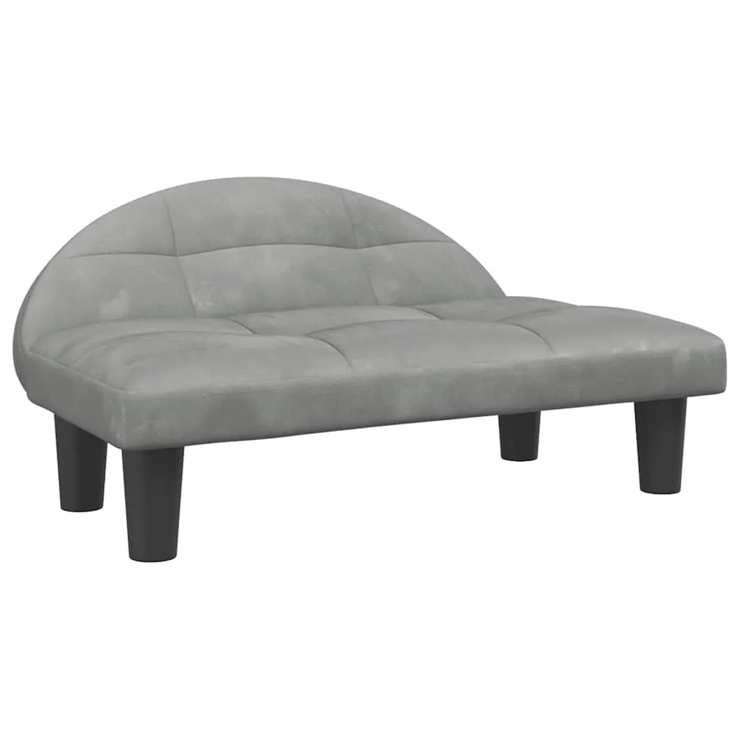vidaXL Hundebett Hellgrau 70x52x30 cm Samt 171939