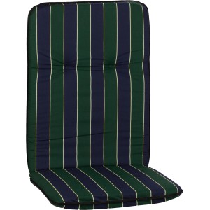 Beo Hochlehner Auflage Eagle blau-dunkelgrün gestreift für Gartenstuhl