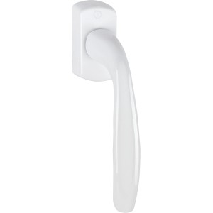 Weißer Hoppe Fenstergriff New York aus Aluminium für Dreh-Kipp-Fenster.