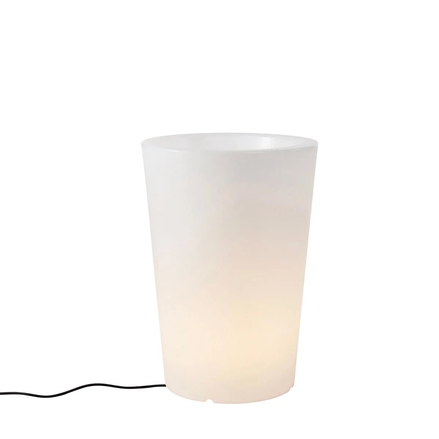 QAZQA Außenstehleuchte Weiß 60 cm Blumentopf IP44 Verano