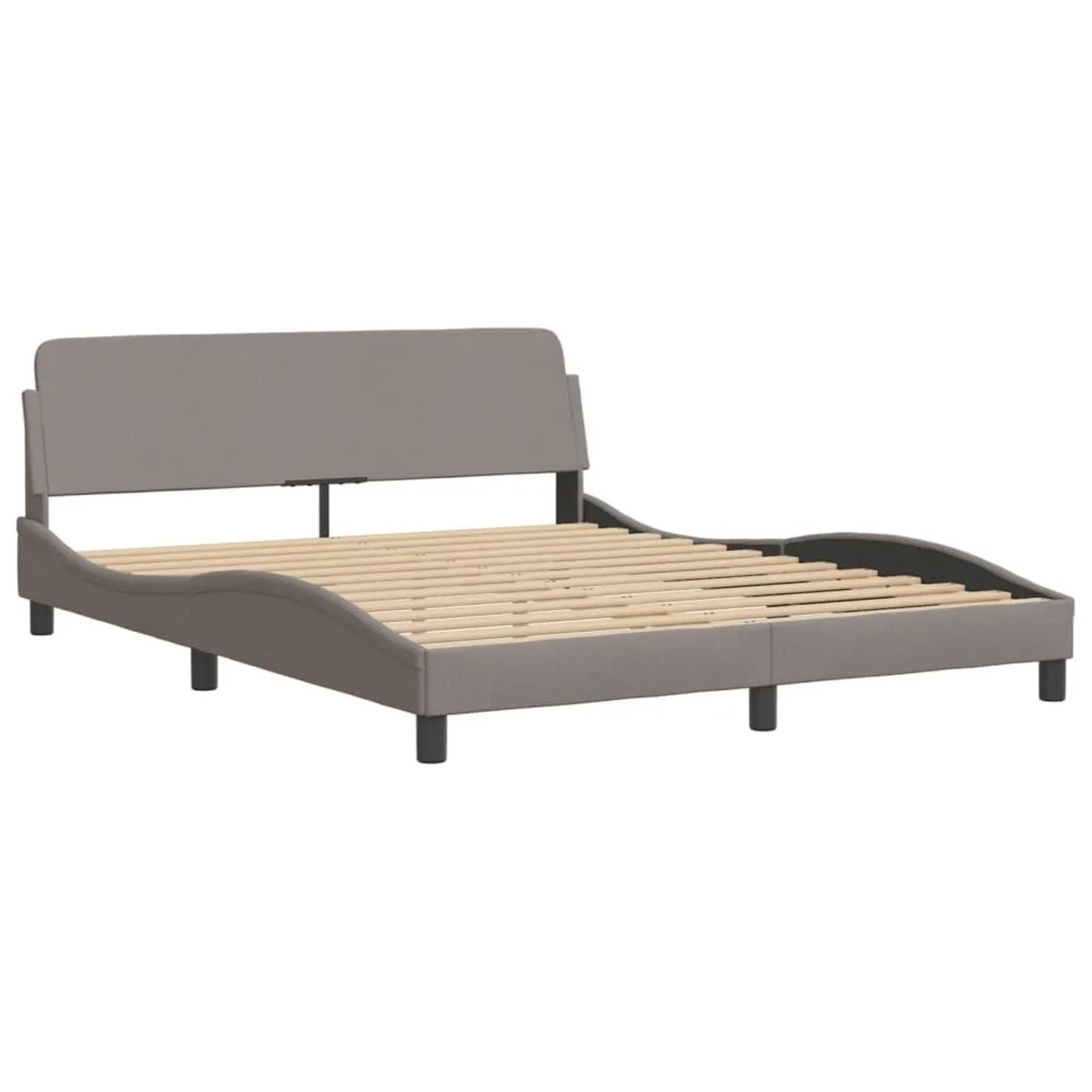 vidaXL Bettgestell Taupe 160x200 cm Stoff 373209 günstig online kaufen