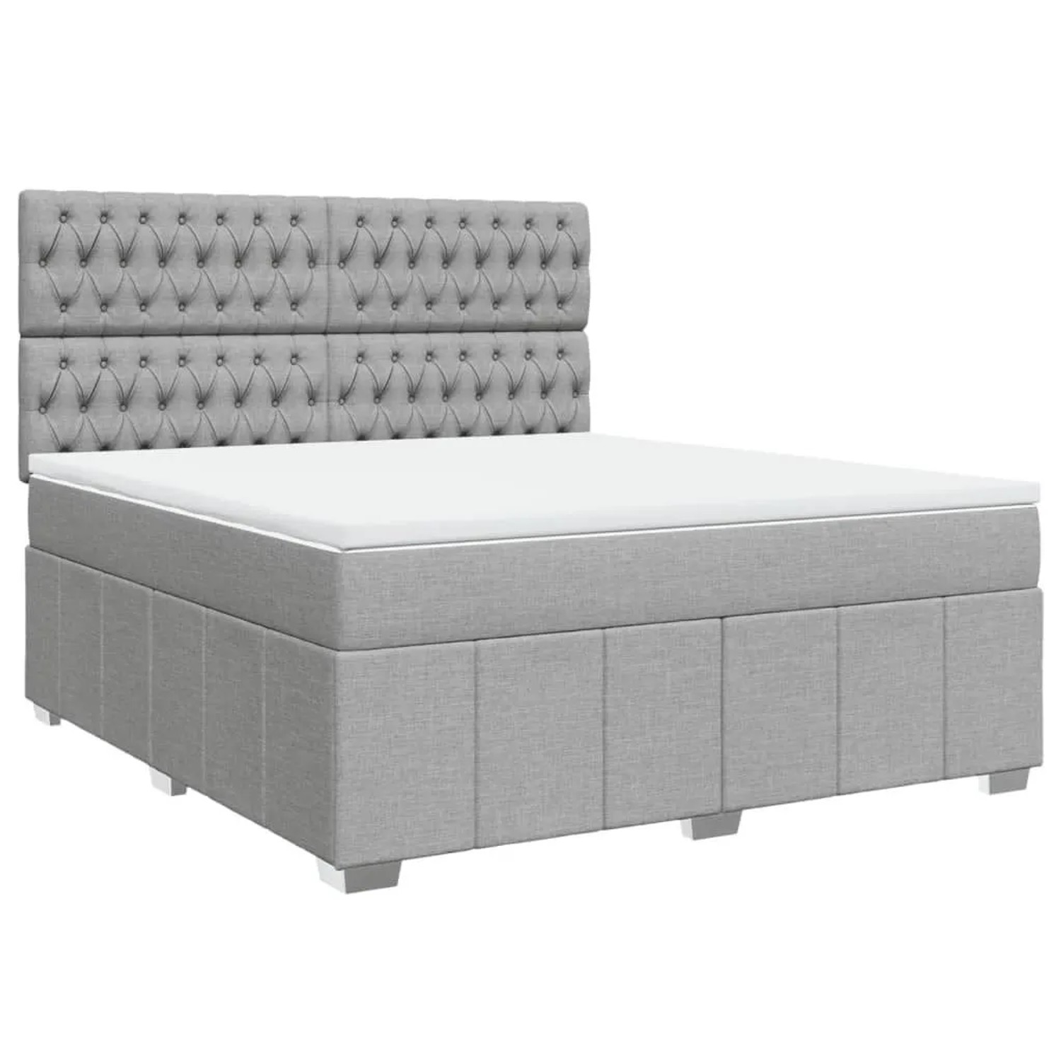 vidaXL Boxspringbett mit Matratze Hellgrau 180x200 cm Stoff 3291754 günstig online kaufen
