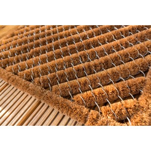 Fußmatte Coco Brush aus Kokos-Drahtgitter, 40x60 cm, ideal für den Eingangsbereich zur Schmutzentfernung.