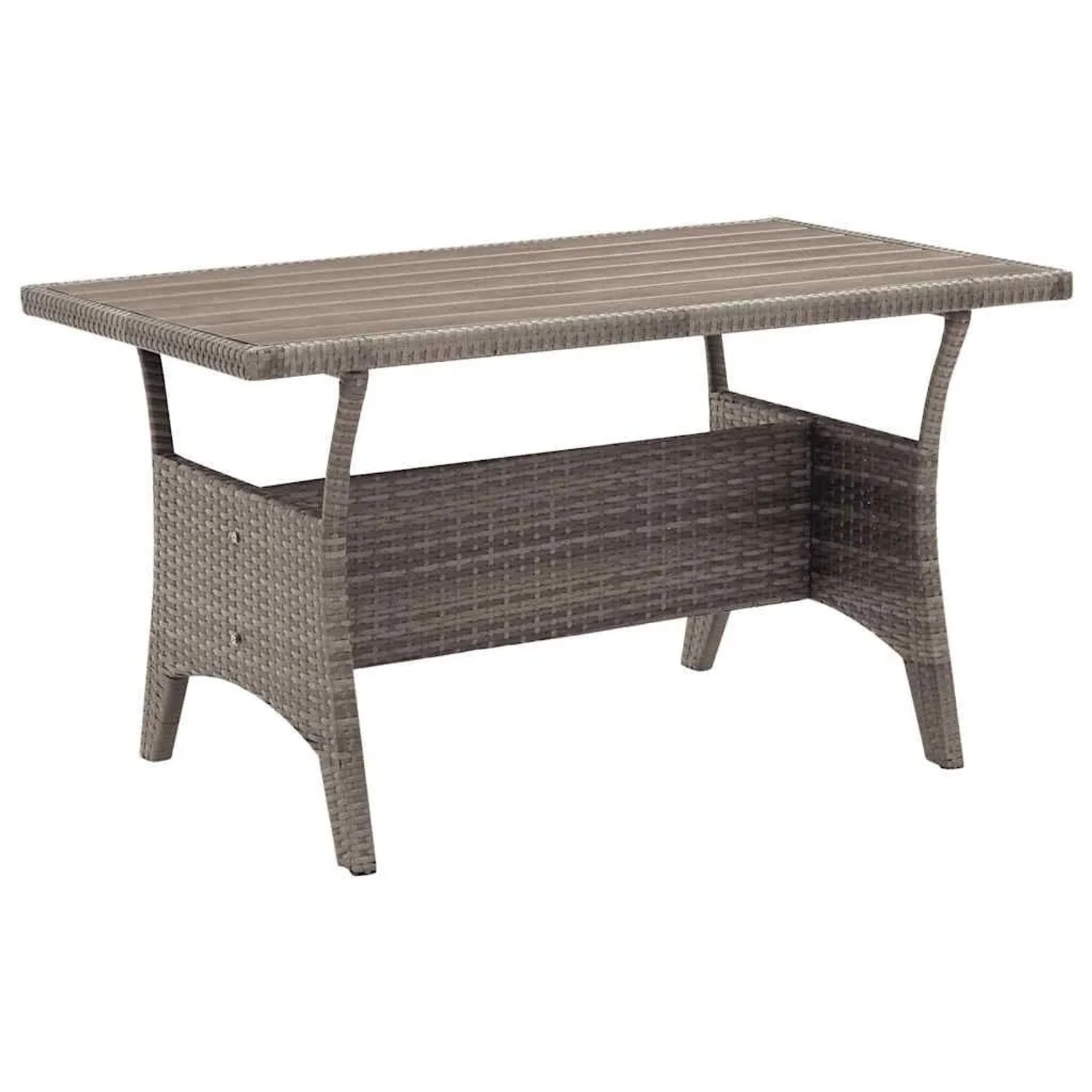 Furnicato Gartentisch Grau 120x70x66 Cm Poly Rattan