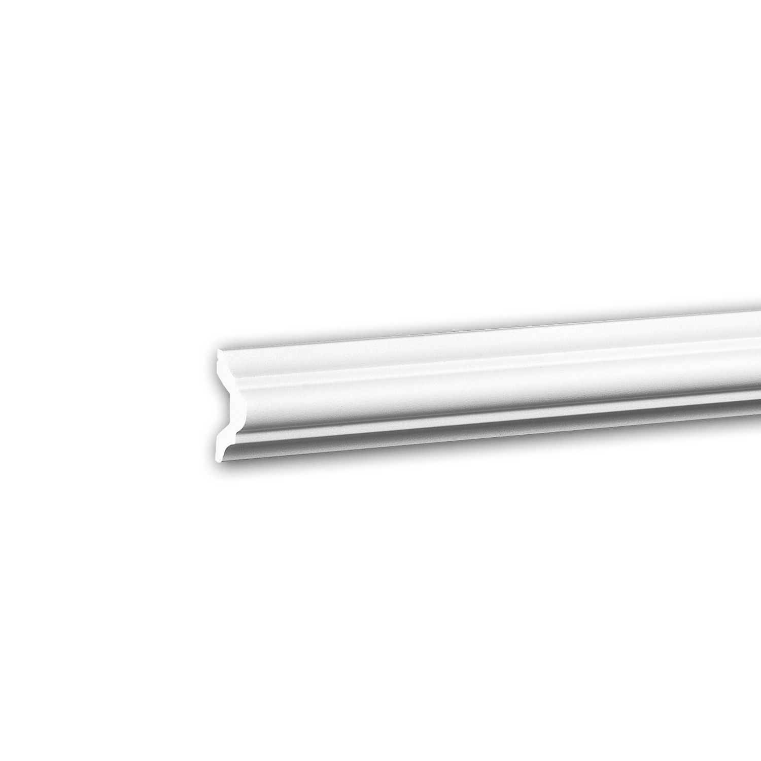 PROFHOME 651308 Wand- und Friesleiste Stuckleiste Zierleiste Stoßfest 2 m 200 cm x 2,0 cm x 4,1 cm Weiß