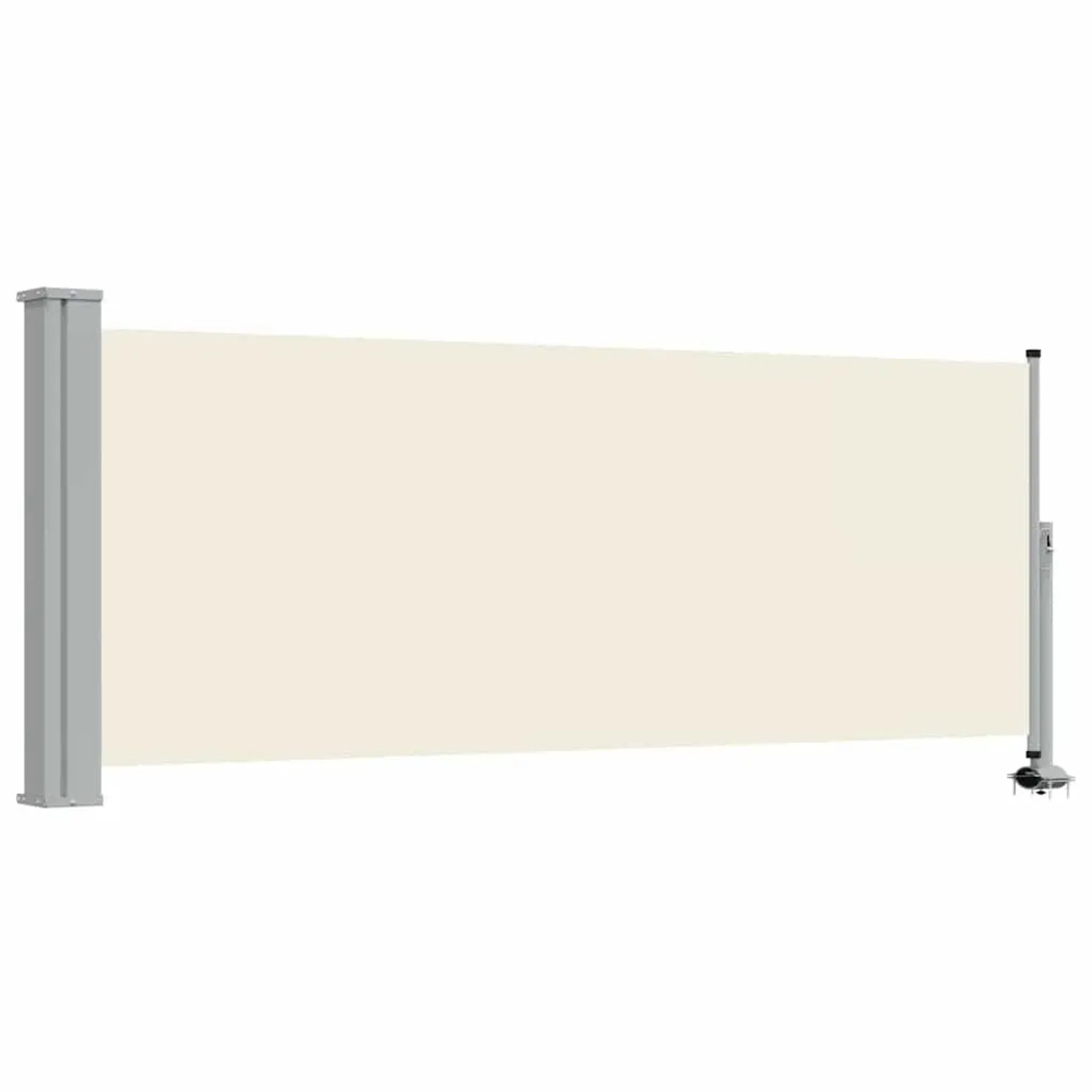 vidaXL Ausziehbare Seitenmarkise 100 x 300 cm Creme 45185