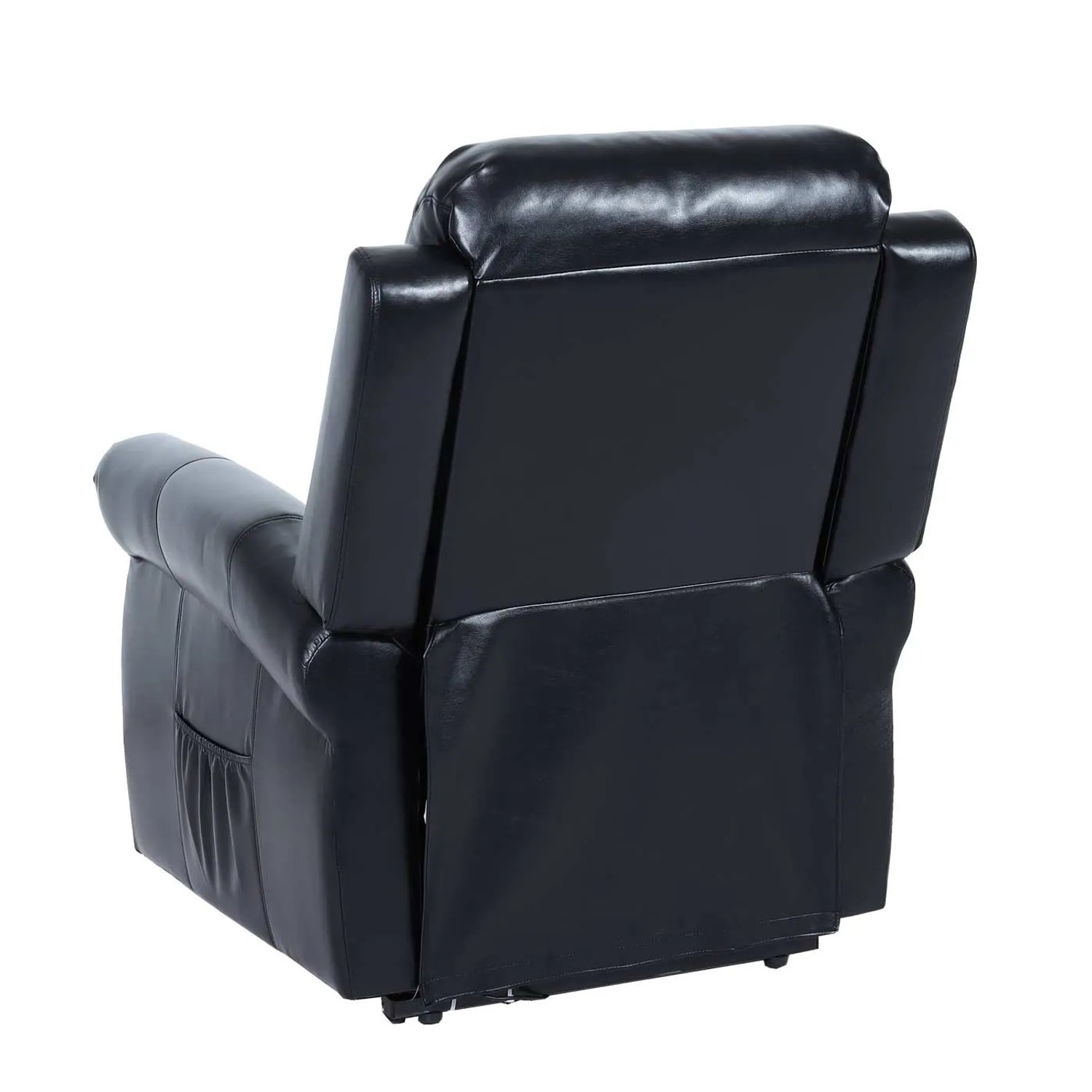 Berlinlodge Massage-Fernsehsessel HxBxT 144x83x83 cm Sitzhöhe 50 cm Liegefunktion Aufstehhilfe Heizfunktion Kunstleder Schwarz Massagesessel Sessel_6