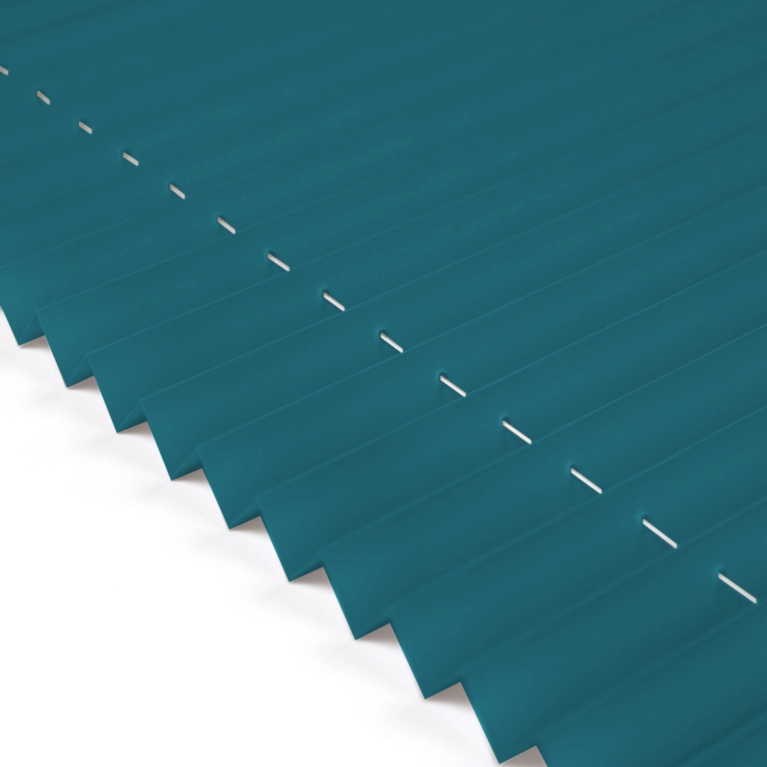 Petrolfarbenes Plissee 95x210 cm, blickdicht, zur Montage ohne Bohren.