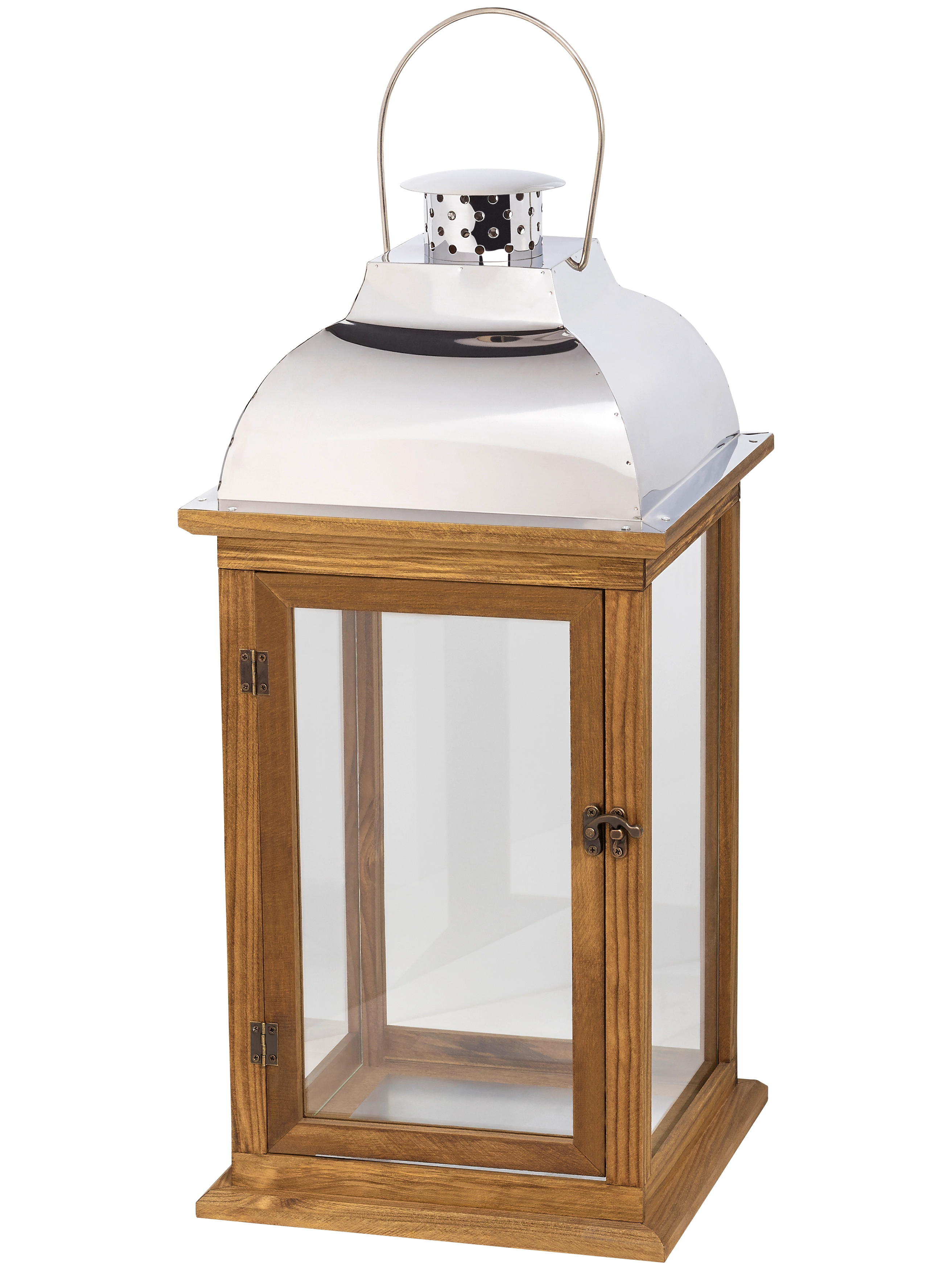 Holzlaterne Höhe 55 cm Braun kaufen bei OBI