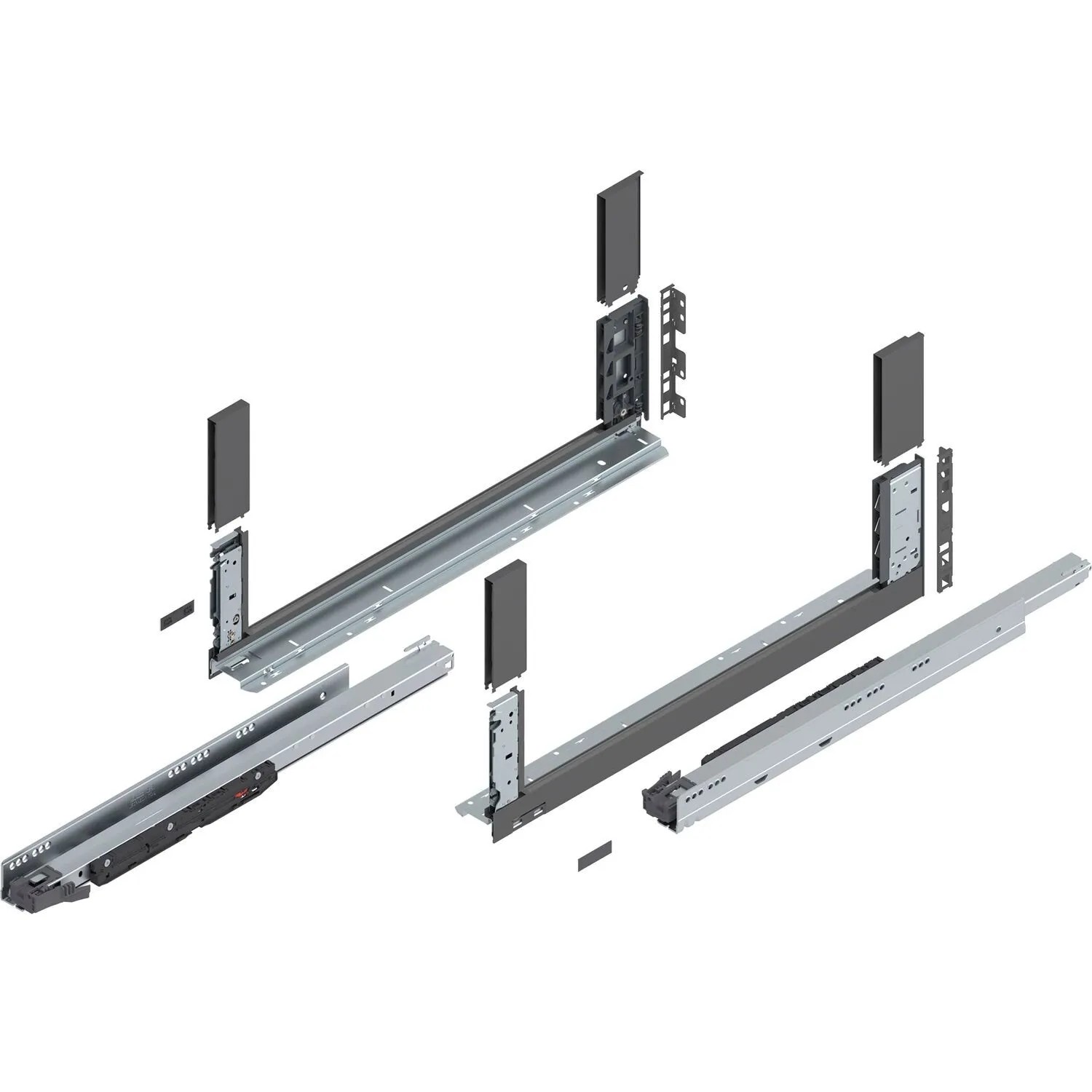 Blum Schubladensystem Legrabox free Höhe C Tip-On Vollauszug 650 mm 70 kg Oriongrau