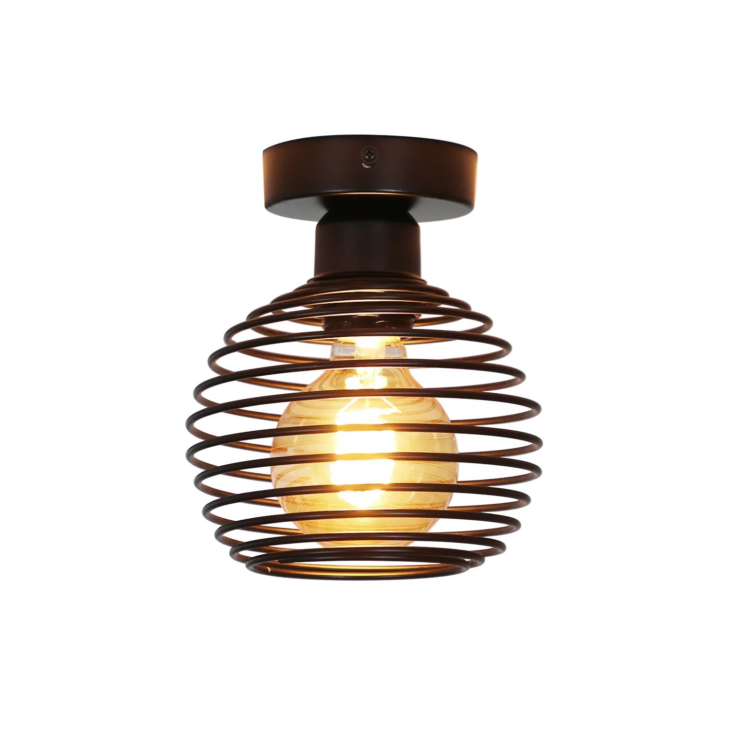 NETTLIFE LED Deckenleuchte aus Metall L16cmSchwarz