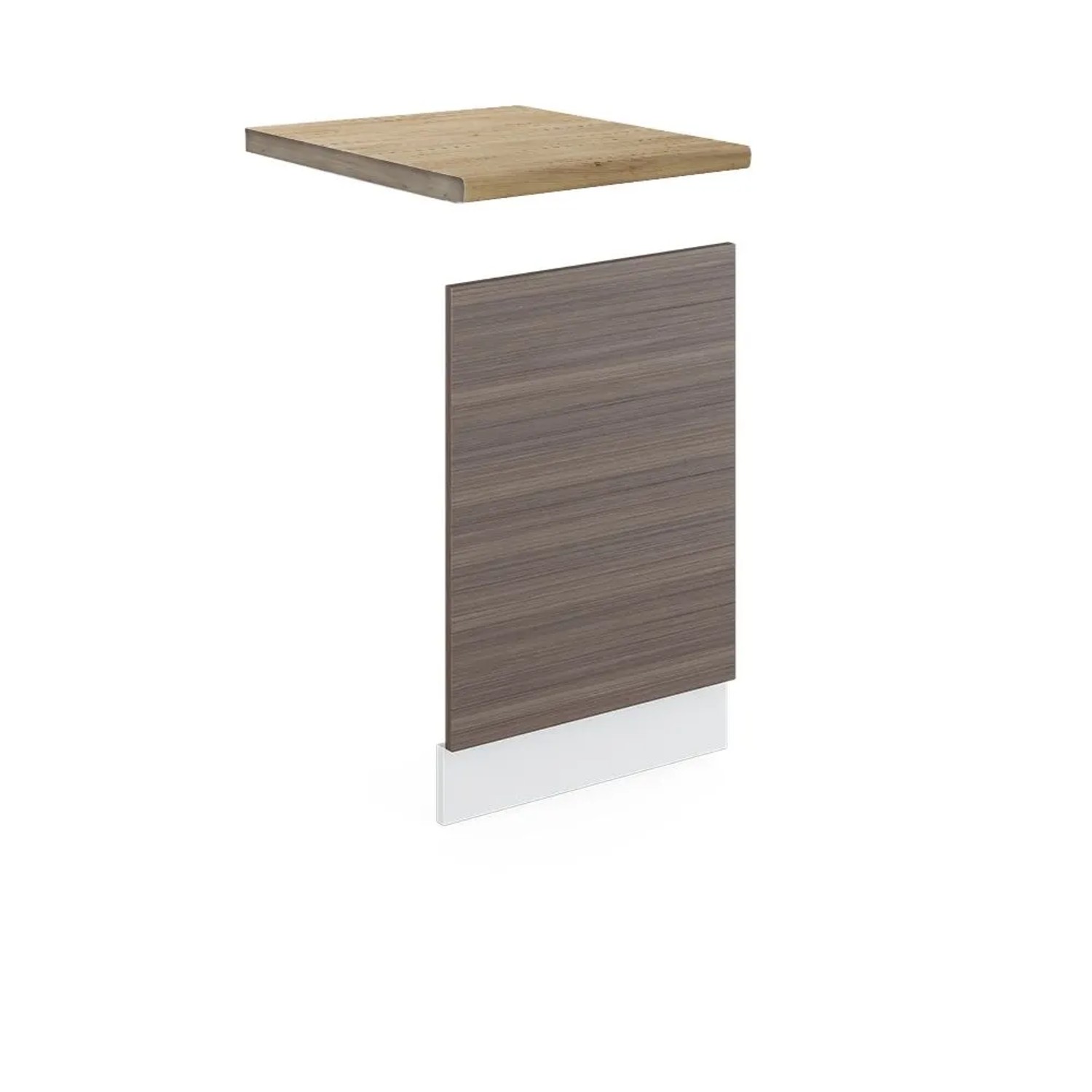 Vicco Frontblende R-Line Geschirrspüler Fronttür Grau Weiß 45 cm AP Eiche