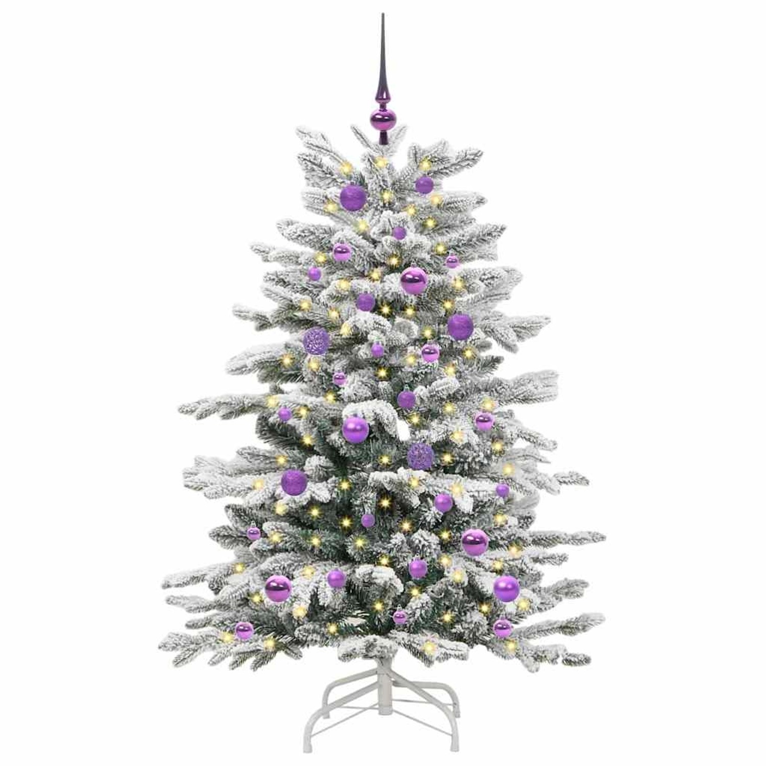 vidaXL Künstlicher Klappbarer Weihnachtsbaum Weiß 150 cm PE und PVC 3395637