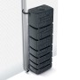 Anthrazitfarbene Waterform Regentonne Tower Stone mit 350 l Fassungsvermögen und Steinoptik.