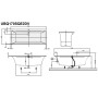 Technische Zeichnung Villeroy & Boch Squaro Edge 12 Duo Badewanne, 170x75 cm, mit Maßen.