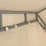 Tepro Seitenteil-Set Marabo Taupe, Detailansicht der Befestigung am Pavillon.