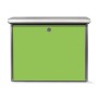Banjado Edelstahl Briefkasten in Limettengrün, 38.5x31.5x12cm, ohne Zeitungsfach.