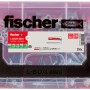Fischer L-BOXX Mini mit DuoPower Dübeln und Schrauben, 210-teiliges Dübelset im transparenten Kasten.