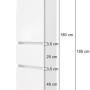 Held Möbel Hochschrank Salerno, Bad-Hochschrank, matt Grau-Graphitgrau, 180x40x35cm