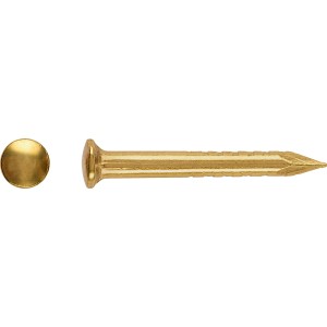 Set vermessingte LUX Rundkopfstifte, Ø 0,8 mm, 11 mm lang, 200 Stück, für leichte Befestigungen.