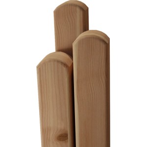 Zaunpfosten aus Douglasie/Lärche mit Rundkopf, naturbelassen, für Zaunbau & Sichtschutz.