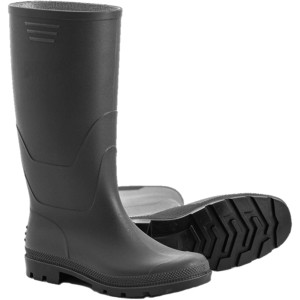 Schwarze Scheibler PVC-Freizeitstiefel hoch, Größe 41, wasserdicht und rutschfest.
