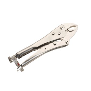 Gripzange, 250 mm, aus Metall mit Stellschraube zum Halten von Werkstücken.