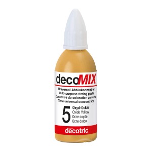 Flasche Decomix Universal-Abtönkonzentrat Oxyd-Ocker, 20ml.