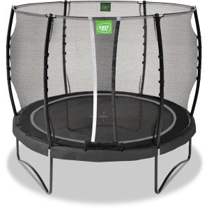 Schwarzes EXIT Allure Classic Gartentrampolin mit Sicherheitsnetz, Ø 305 cm.