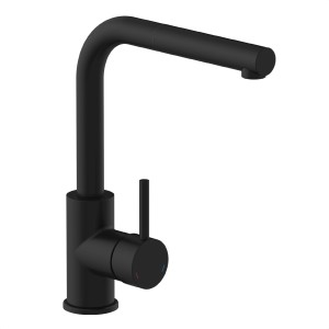 Schütte Sensor-Spültischarmatur Vital, Schwarz Matt, mit herausziehbarem Auslauf.