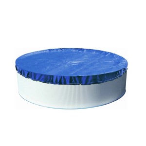 Blau Abdeckplane für Rundpool (400/420cm) als Sommer- und Winterabdeckung.