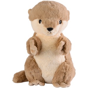 Warmies® Otter Wärmestofftier, ca. 38 cm, hellbraun, sitzend.