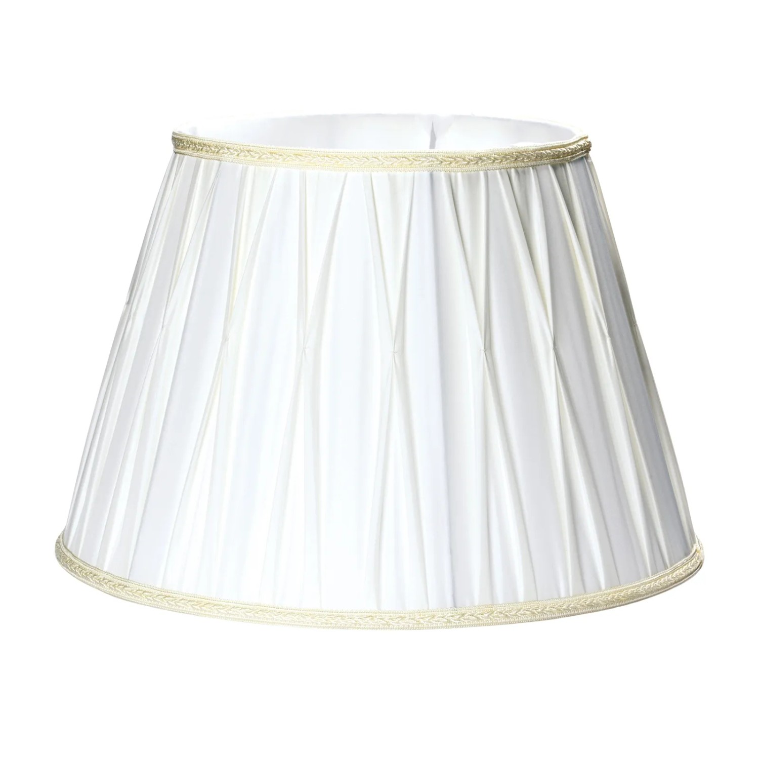 Orion Lightstyle Lampenschirm Ø 40 cm Stoff Konisch E27 Creme Weiß