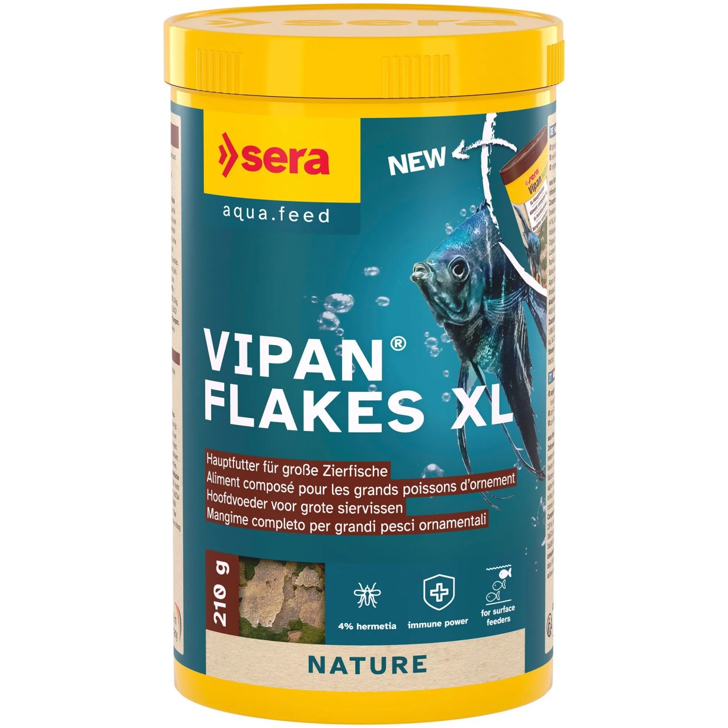 Sera Flocken-Fischfutter Vipan Nature Großflocke 1.000 ml (210 g)