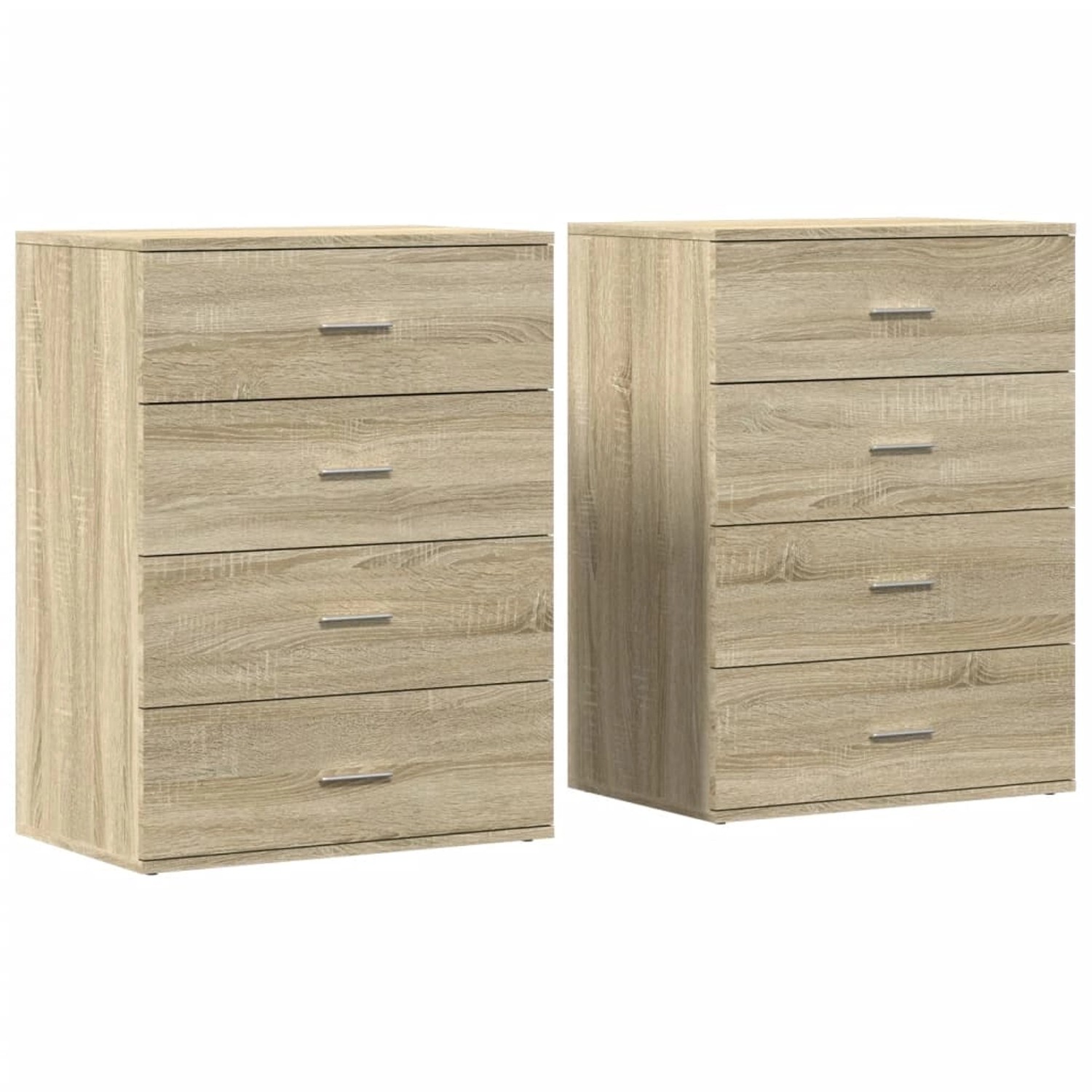 vidaXL Sideboards 2 Stk Sonoma-Eiche 60x39x80 cm Holzwerkstoff 3276625 günstig online kaufen