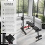 Tectake Squat Rack mit Hantelbank, verstellbar für Kniebeugen und Bankdrücken im Home-Gym.