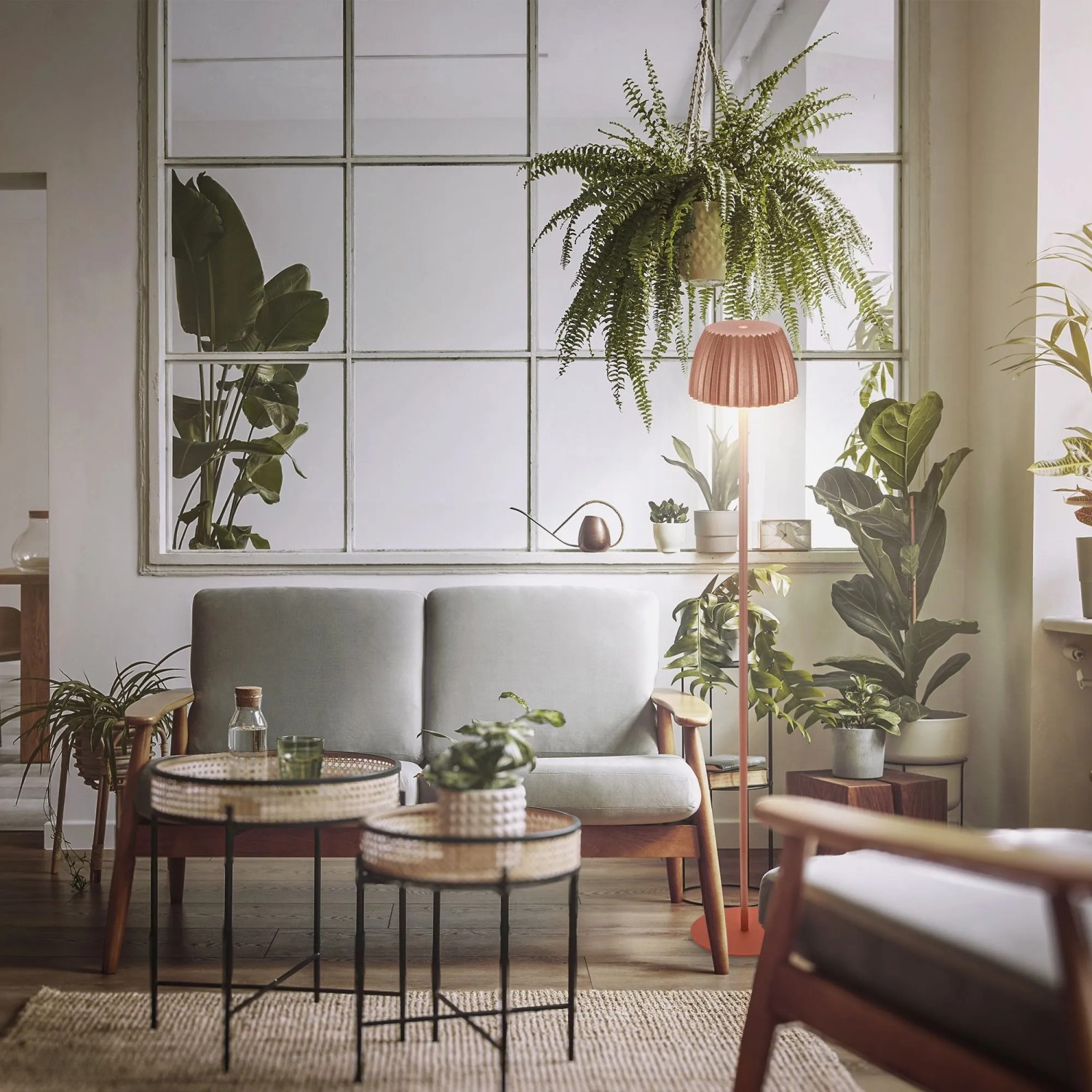 Brilo Akku-Stehleuchte Riffle Dimmbar Touch Lichtkante Kupfer_5