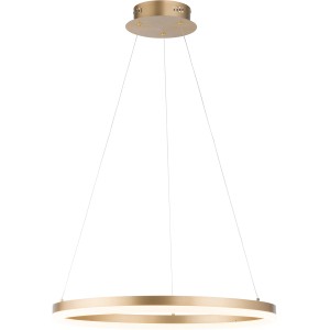 Moderne LED-Pendelleuchte Titus, 40 cm, Messing matt, dimmbar für Wohn- und Essbereich.