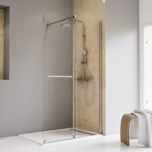 Schulte Duschkabine Toura Walk In mit Schiebetür, 200x120cm, Rechts.