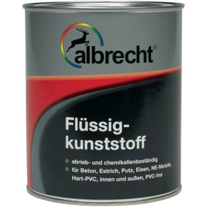 Dose Albrecht Flüssigkunststoff, silbergrau, seidenglänzend, für Fußböden und mehr.