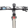TELEFUNKEN E-Bike UH210: Lenkeransicht mit Display, Licht und Bremshebel in seidengrau.