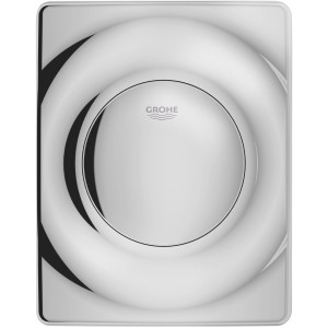 Grohe Surf WC-Drückerplatte in Chrom, zeitlos elegant für die Spülauslösung im Bad.