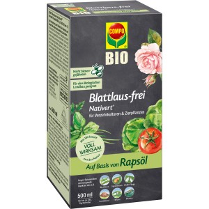 Compo Nativert Blattlaus-frei, 500ml Bio Mittel gegen Blattläuse für Zierpflanzen, Gemüse und Kräuter.