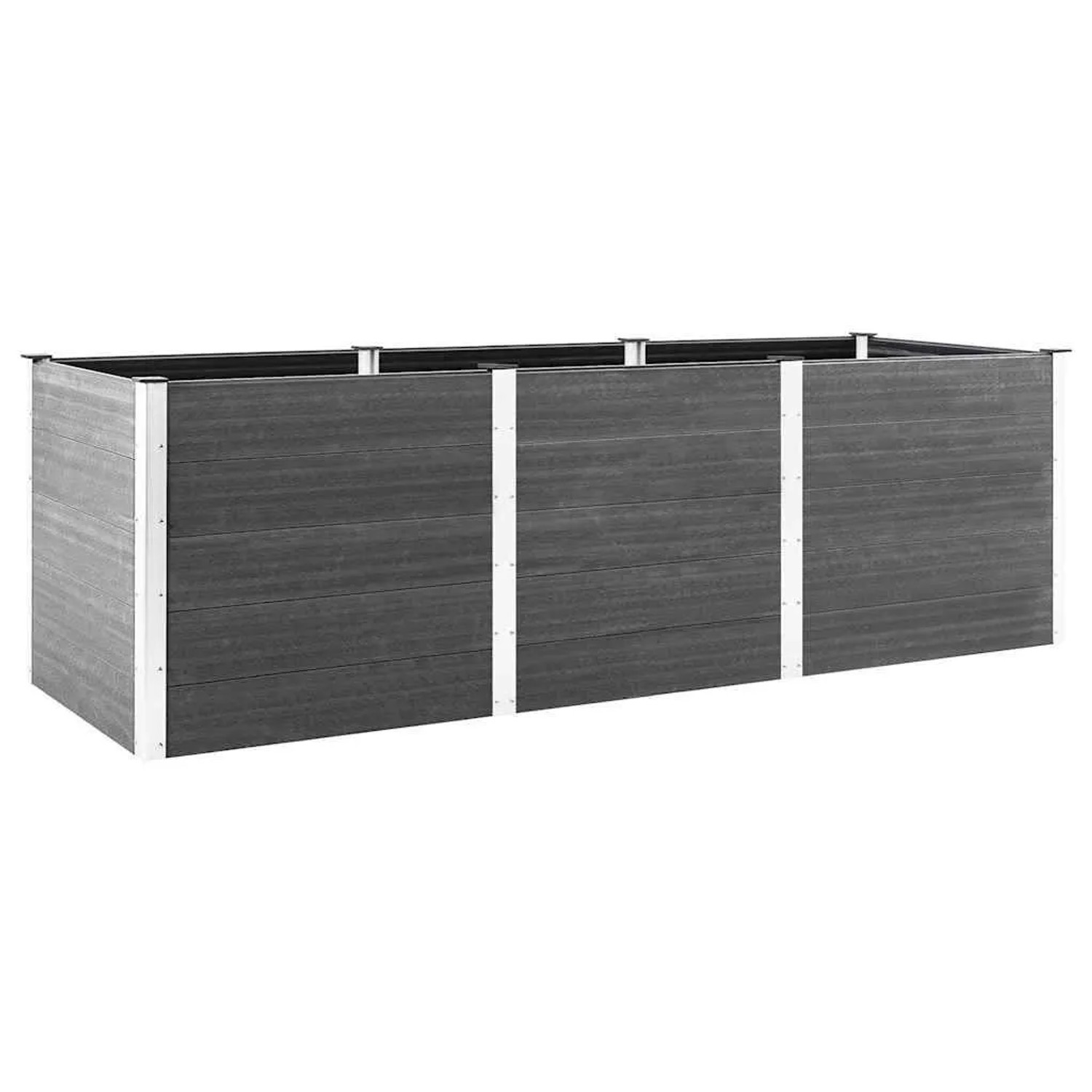 vidaXL Garten-Hochbeet 300x100x91 cm WPC Grau 318102